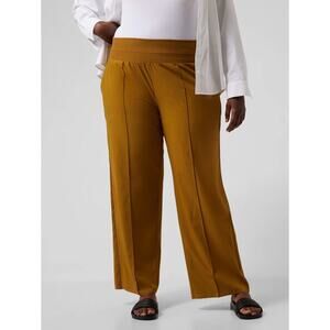 Athleta Nolita Wide Leg Pant Brass Yellow Size 14